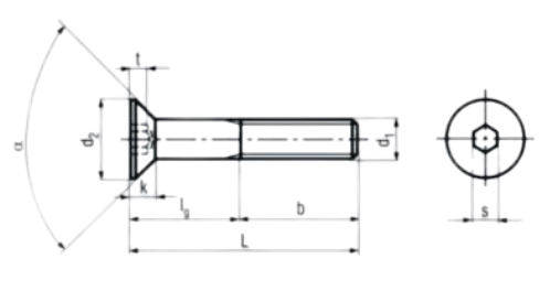Bolt Technical Drawing
