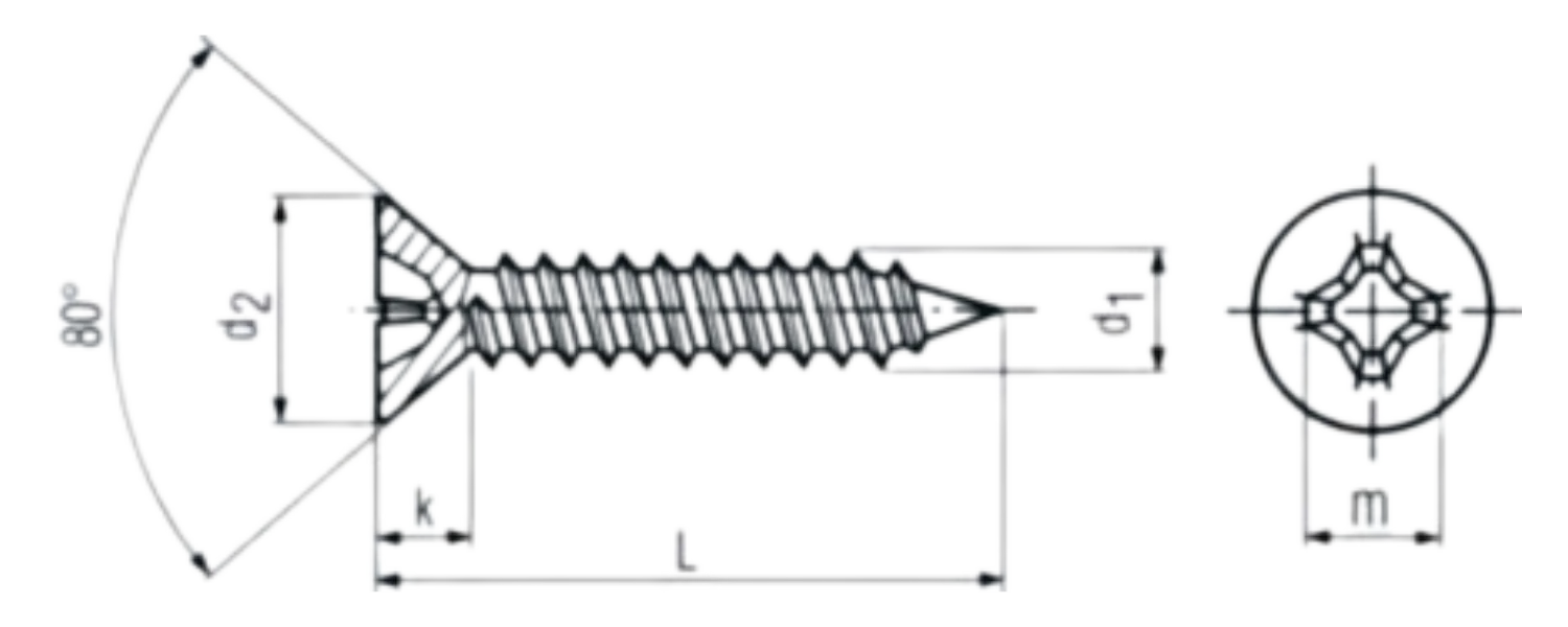 Bolt Technical Drawing