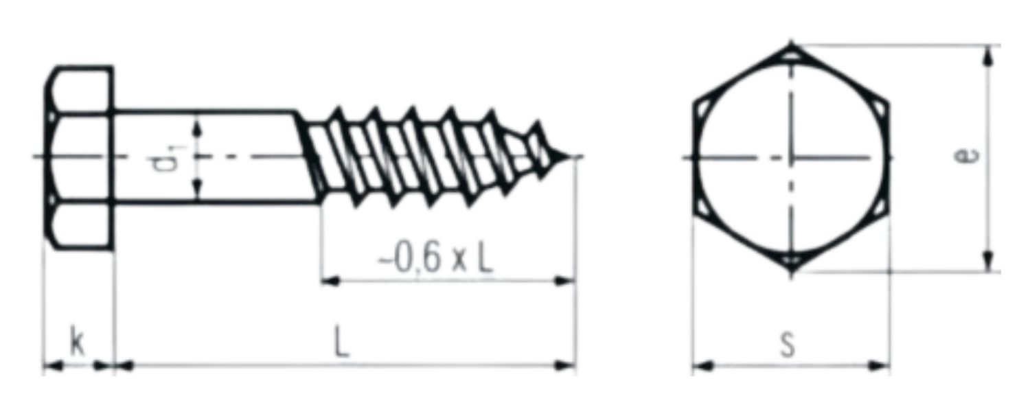 Bolt Technical Drawing