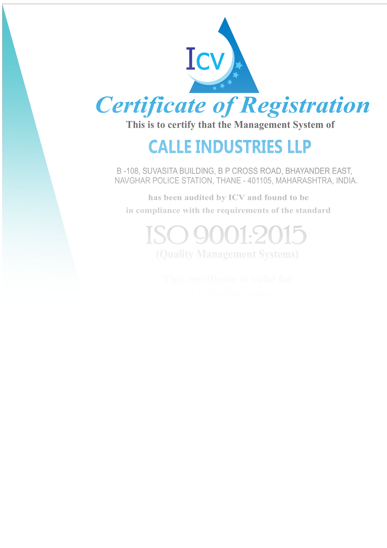 ISO 9001-2015 (Jan 2026)​